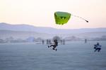 Skydiver landing