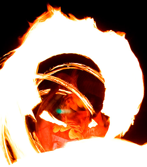 Inside the flames