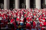 Santas with classical architecture