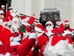 Santa has a boombox